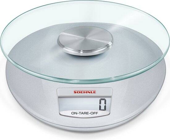 Soehnle keukenweegschaal Roma - digitaal - 1 gram nauwkeurig - tot 5 kg - zilver