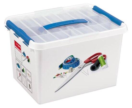 Sunware Q-line naaidoos 22L met inzet - 40x30x26 cm - Zonder inhoud
