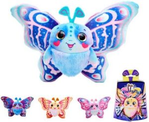 Simba Fluffyfly knuffel - Magische opblaasvlinder met regenboogogen - 30cm spanwijdte