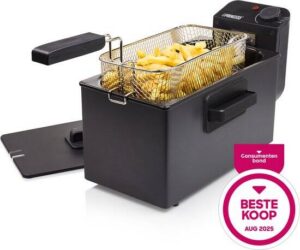 Princess Friteuse 182727 - 3 liter - Koude zone - Frituurpan - 2000W - Zwart - Beste Koop Consumentengids Augustus 2025
