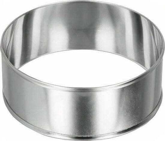 Metaltex - Set van 2 Ronde Kookringen - Bakringen - ø 8,5 cm - RVS