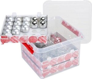 Sunware Q-line kerstballen opbergbox 38L - Voor 125 kerstballen - 40x40x40 cm