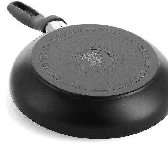GreenChef Prime keramische inductie koekenpan 20cm - PFAS-vrij - Inductie koekenpan - Vaatwasserbestendig - Ovenbestendig tot 160°C - keramische antiaanbaklaag - Gerecylceerd aluminium - Zonder deksel - Zwart - Afbeelding 3