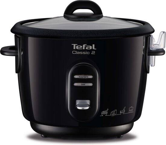 Tefal Classic RK1028 - Rijstkoker - 1 L - 6 Kops - Compact - Eenvoudig in Gebruik - Automatische Warmhoudfunctie - Zwart