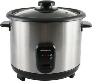 Emerio Rijstkoker 1,5 liter - Warmhoudfunctie en Automatische uitschakeling - Anti-aanbaklaag - RCE-110118.5 Zwart