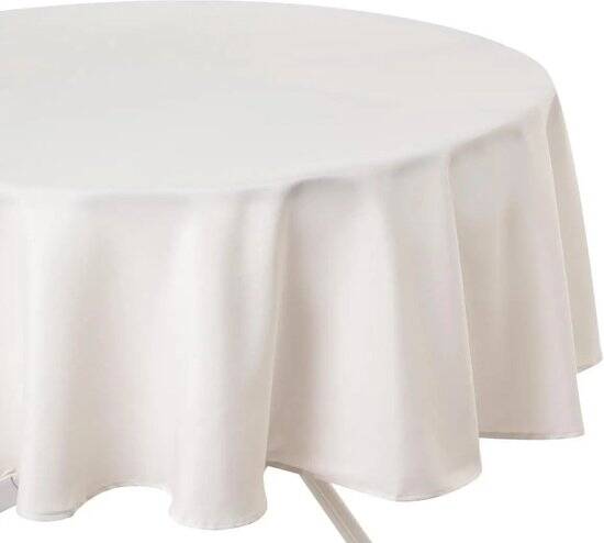 Atmosphera Tafelkleed rond - ivoor wit - Dia 180 cm - Eettafel tafellakens - polyester - Afbeelding 2