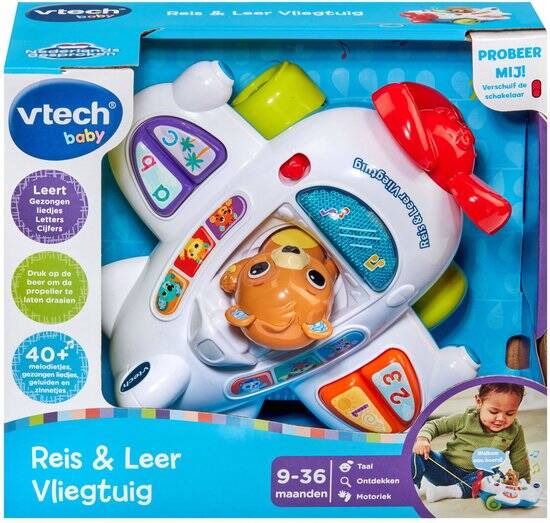 VTech Baby - Reis en Leer Vliegtuig - Educatief Speelgoed - Speelgoed van 1 tot 3 jaar - Nederlands Gesproken - Afbeelding 3