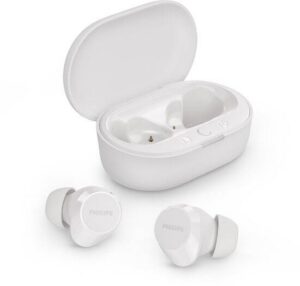 PHILIPS TAT1209WT True Wireless In Ear Bluetooth Headphones - Kleine oordopjes, Geweldige kwaliteit, Natuurlijk geluid met dynamische bass, Duidelijke gesprekken en Kleine oplaadhoes - Wit