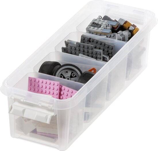 SmartStore - Classic 04 Opbergbox 3,5 liter met Vakverdeler - Polypropyleen - Transparant - Afbeelding 2
