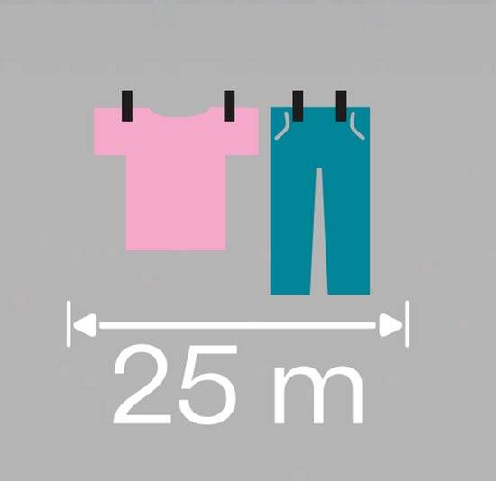 Tomado - Droogrek Rotterdam - 25 meter drooglengte - Zwart - Afbeelding 2