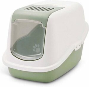Savic Kattentoilet Nestor - Kattenbak - 56x39x38.5 cm Wit Groen M
