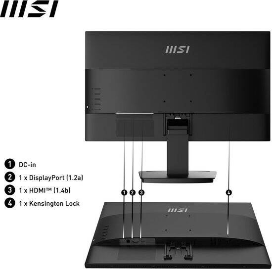 MSI Pro MP2412 - Full HD Monitor - 100hz - 24 inch - Afbeelding 6