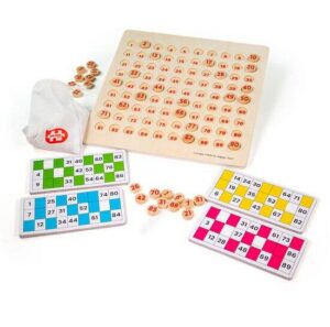 BIGJIGS Bingo spel - Houten uitvoering voor 2-6 spelers - 6+ jaar
