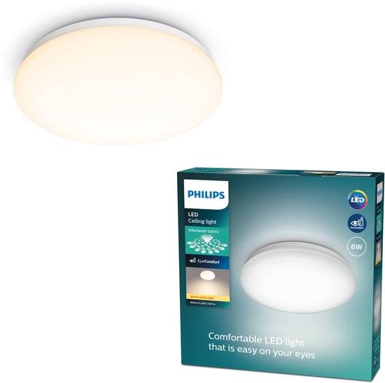 Philips Moire plafonnière - warmwit licht - klein - Afbeelding 3