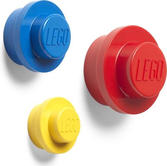 LEGO Iconic Wandhaken - Set van 3 Stuks - Polypropyleen - Afbeelding 3