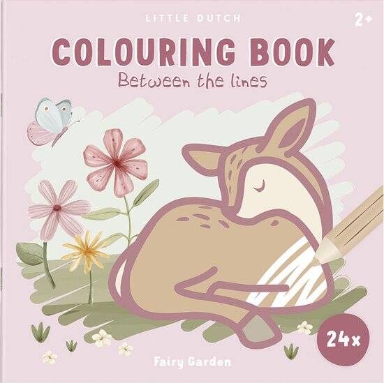 Little Dutch kleurboek, kleuren tussen de lijntje Fairy Garden - creatief peuter kleuter speelgoed - cadeautip - vakantieboek