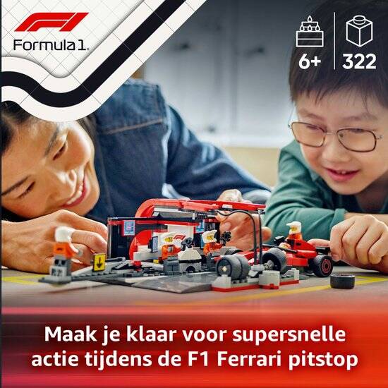 LEGO City F1 pitstop en pitcrew met Ferrari auto - 60443 - Afbeelding 5