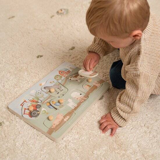 Little Dutch - Geluidenpuzzel FSC - Little Farm - Afbeelding 3