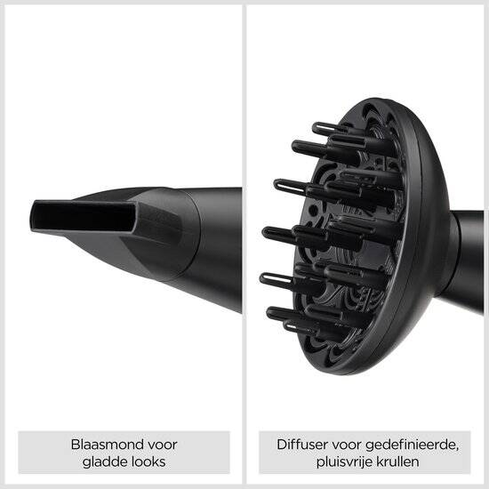 BaByliss Turbo Smooth 2200 Fohn D572DE - Ionische Anti-Pluis - Föhn met diffuser (150mm) - 2200 Watt - Haardroger - Coolshot - Afbeelding 2