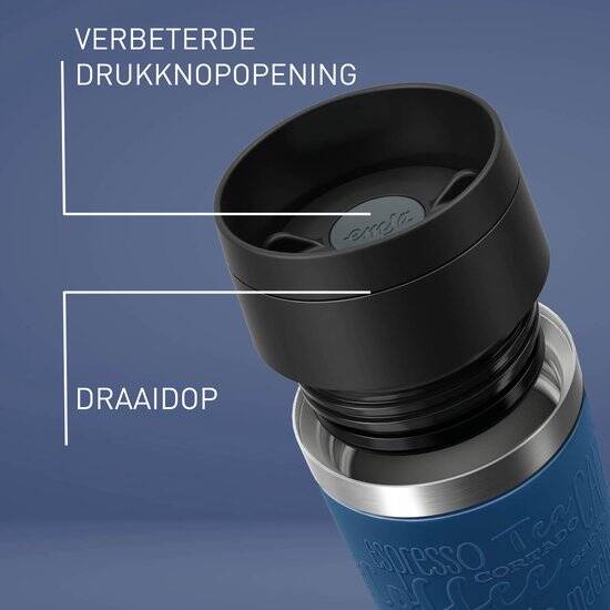 Tefal Travel Mug - Thermosfles - 500ml - RVS Donkerblauw - Lekvrij - Geschikt voor Warme en Koude Dranken - Afbeelding 5
