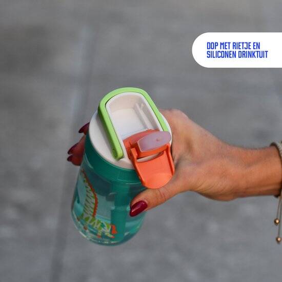 Kambukka Lagoon Drinkfles voor kinderen 400ml Disco Zoo - met geïntegreerd rietje - drinkbus kinderen - drinkbeker voor school - Afbeelding 3