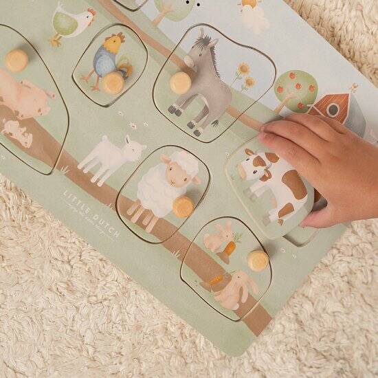 Little Dutch - Geluidenpuzzel FSC - Little Farm - Afbeelding 2