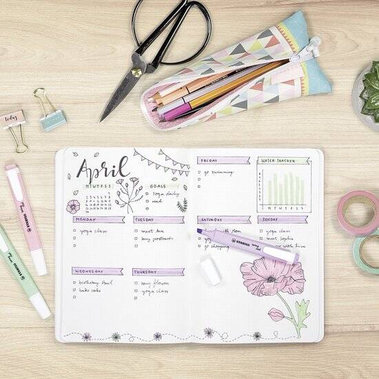 STABILO Swing Cool Pastel - Markeerstift - Perfect Voor Onderweg - Etui Met 6 Pastel Kleuren - Afbeelding 3