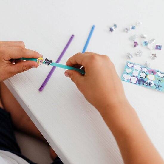 Disney Frozen Totum 3 schuif armbandjes maken met 18 bedels - knutselen speelgoed meisjes vanaf 3 jaar - Olaf - Anna - Elsa prinsessen cadeautip - Afbeelding 4