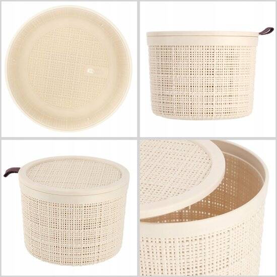 Curver Jute mandje rond 2L Offwhite - Afbeelding 2