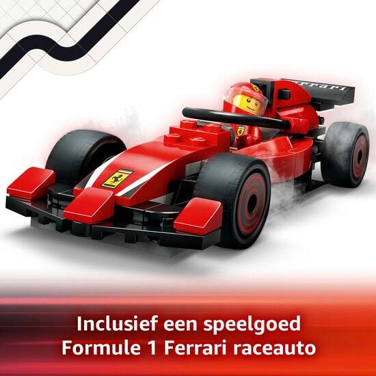 LEGO City F1 pitstop en pitcrew met Ferrari auto - 60443 - Afbeelding 6