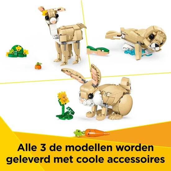 LEGO Creator 3in1 Lief konijn dieren - 31162 - Afbeelding 2