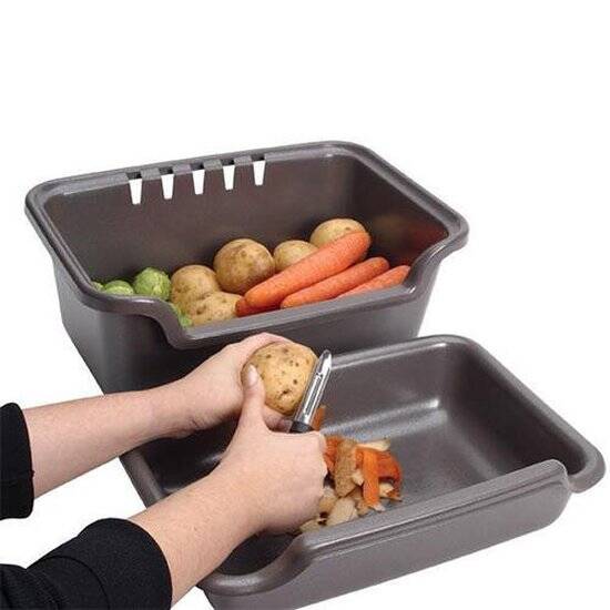 Curver Aardappelschilbak - 3 liter - 29x24.5x40.1 cm - Zilver - Afbeelding 4