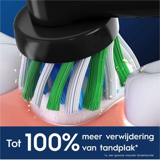 Oral-B Cross Action Pro - Opzetborstels - Met CleanMaximiser Technologie - Zwart - 4 Stuks - Afbeelding 3