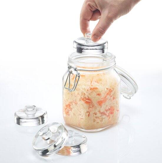 Westmark Gewichten voor fermentatie – set van 4 glazen gewichten voor fermentatie, accessoires voor fermentatie – glas, Ø 7cm - Afbeelding 3