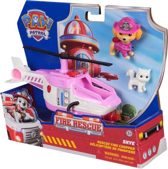 PAW Patrol - Brandweerredding - Skye's brandweerhelikopter - speelgoedvoertuig met speelfiguur - Afbeelding 4