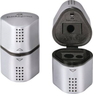 Faber-Castell puntenslijper - Trio Grip 2001 - zilver - kunststof - FC-183800