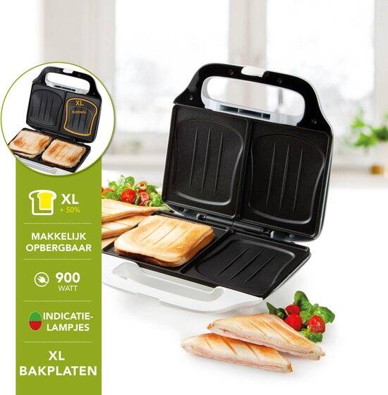 DOMO DO9056C Tosti-apparaat / Croquemachine XL - 2 tosti's - Voor grote boterhammen - Afbeelding 3