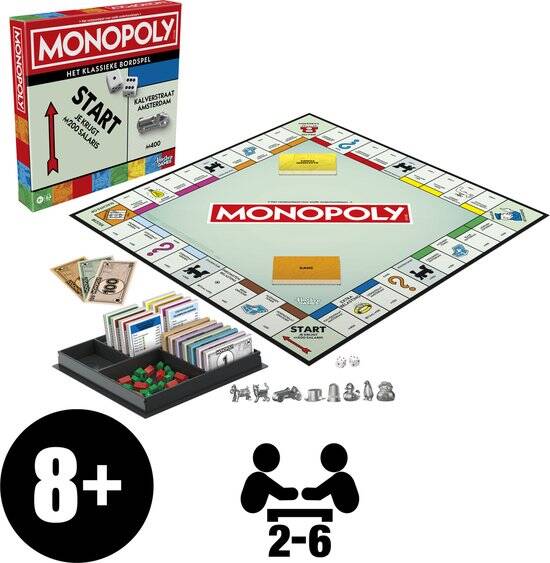 Monopoly Classic Bordspel Vernieuwde editie - NL Editie - Gezelschapsspel - Afbeelding 4