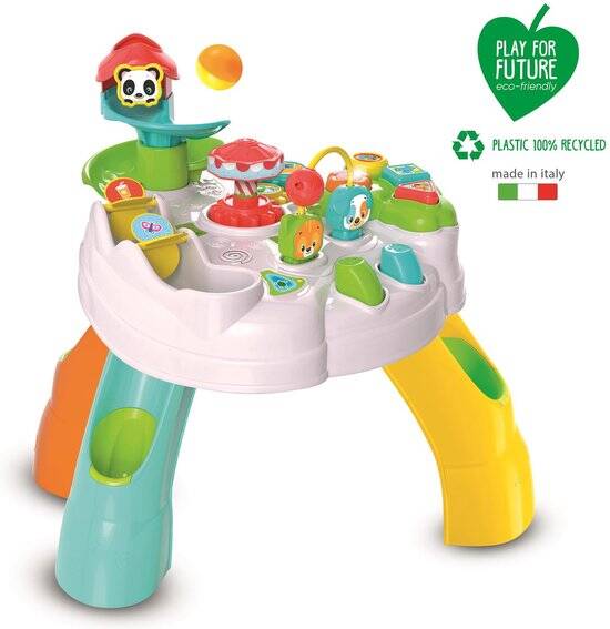 Baby Clementoni - Interactieve Activiteitentafel - Activity Center - Speeltafel - met Blokken, Ballen en Glijbaan - 10-36 maanden - Afbeelding 2
