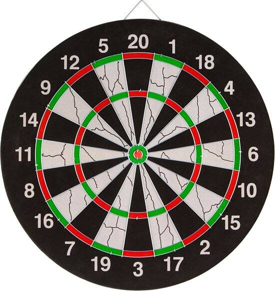 Faver Dartbord Set - Flock II - Incl. 6 dartpijlen - diameter 45 cm - Afbeelding 2