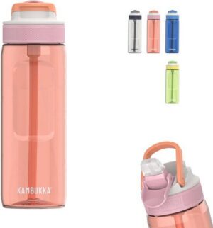 Kambukka Lagoon waterfles 750ml - Mango Tango met geïntegreerd rietje - 100% lekvrij