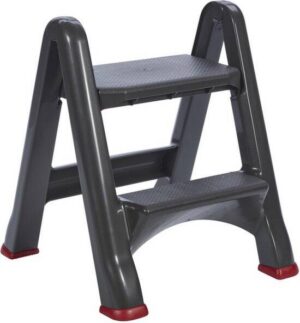 Curver Opstapje Inklapbaar - 49,5x17,2x64cm - Antraciet/rood