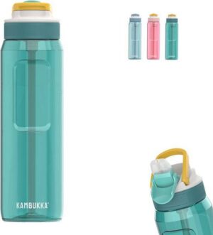 Kambukka Lagoon Drinkfles 1L - Zesty Green met geïntegreerd rietje