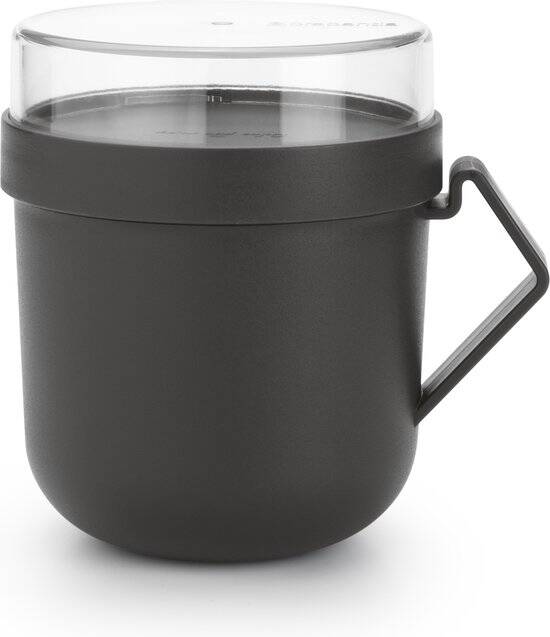 Brabantia Make & Take Soepbeker To Go - 600 ml - Kunststof - Dark Grey