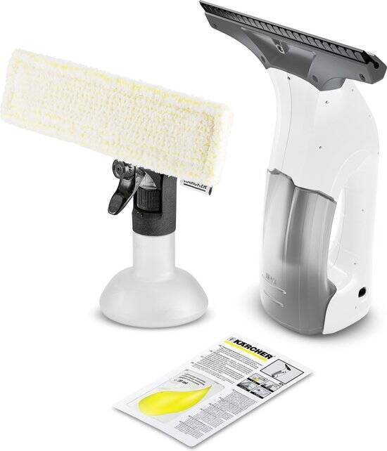Kärcher WV 1 Plus Raamreiniger - Looptijd accu 25 min. - Werkbreedte 250 mm - Rubberen zuigstrip - Incl. sproeiflacon met microvezeldoek en reinigingsmiddel - Afbeelding 4