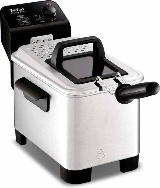 Tefal Easy Pro FR3330 - Frituurpan - 3 L - Koude Zone - Kijkvenster - Makkelijk Schoonmaken - 2200W - RVS Design