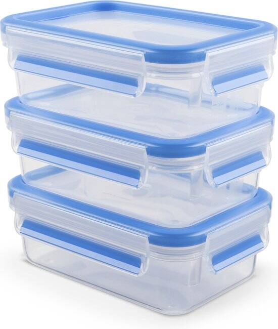 Tefal MasterSeal Fresh - Vershouddozenset - 3-delig - 100% Lekvrij - BPA-vrij - Stapelbaar