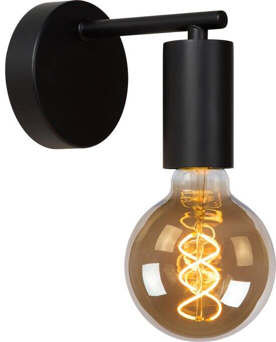 Lucide LEANNE - Wandlamp - 1xE27 - Zwart