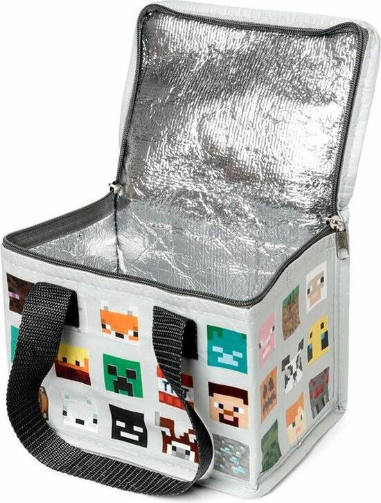 Kleine lunch/sixpack koeltas - Minecraft print - 21 x 15 cm - 4,4 L - Afbeelding 3