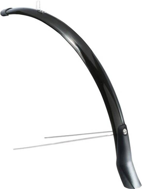 Eurofender Voorspatbord 28"""" - Compact montagesysteem - Zwart kunststof - 58 mm breed